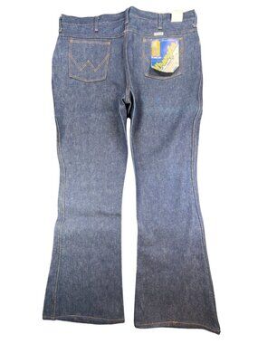 Wrangler Vintage 70s‎ Jeans Mens 40x32 Flare Bell Bottom Blue Denim NWT